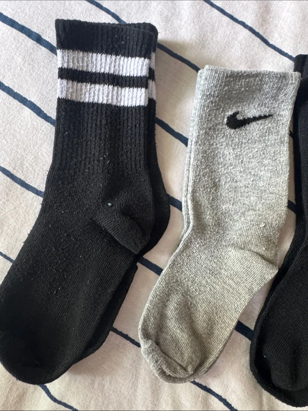 Nike Black & Gray Athletic Crew Socks – 6-Pack